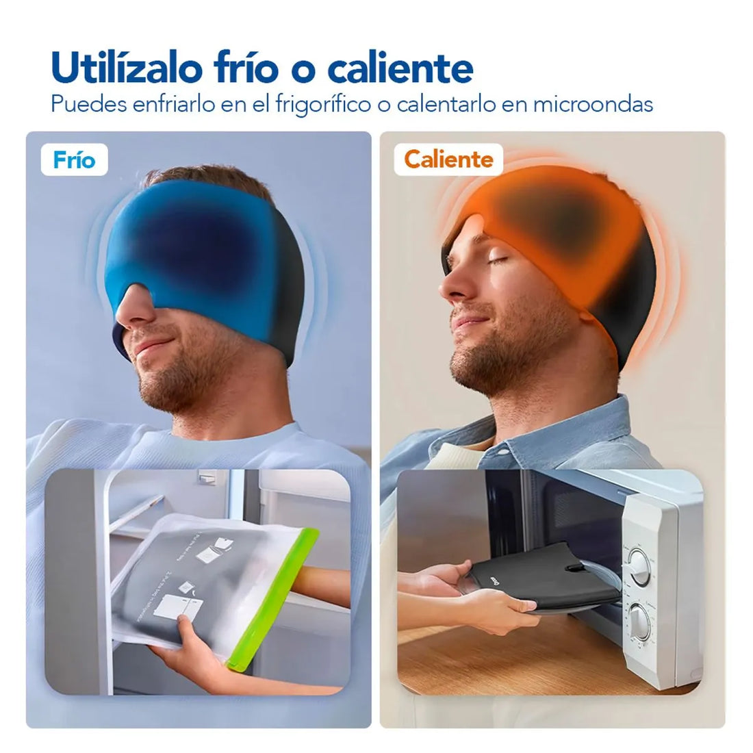 Gorro gel para migraña, dolor de cabeza