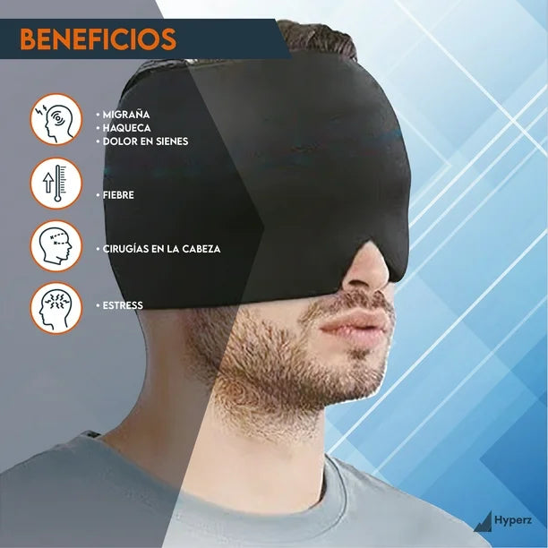 Gorro gel para migraña, dolor de cabeza